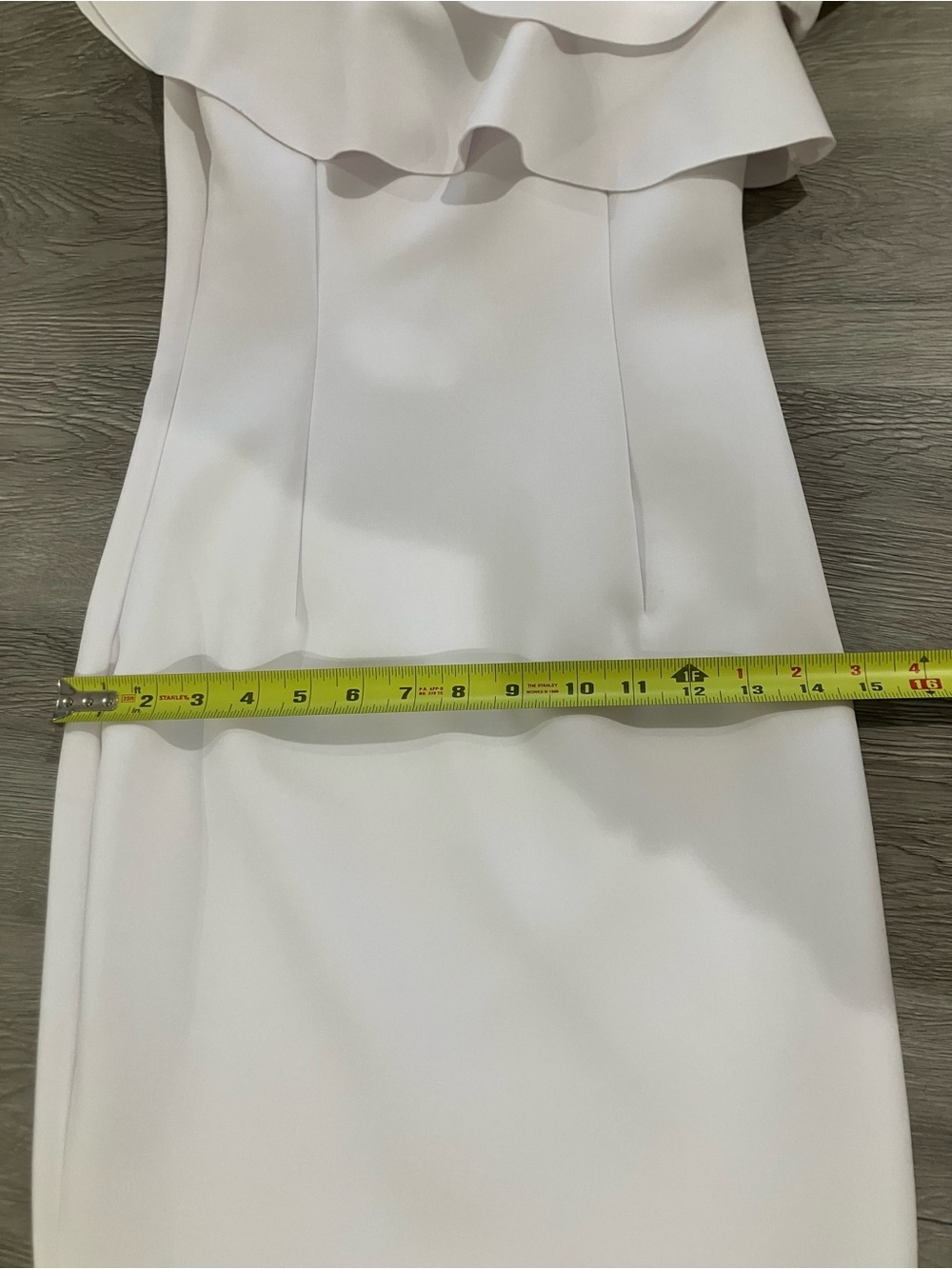 Guess White Asymmetrical Ruffle Top Dress Small - Picture 14 of 16